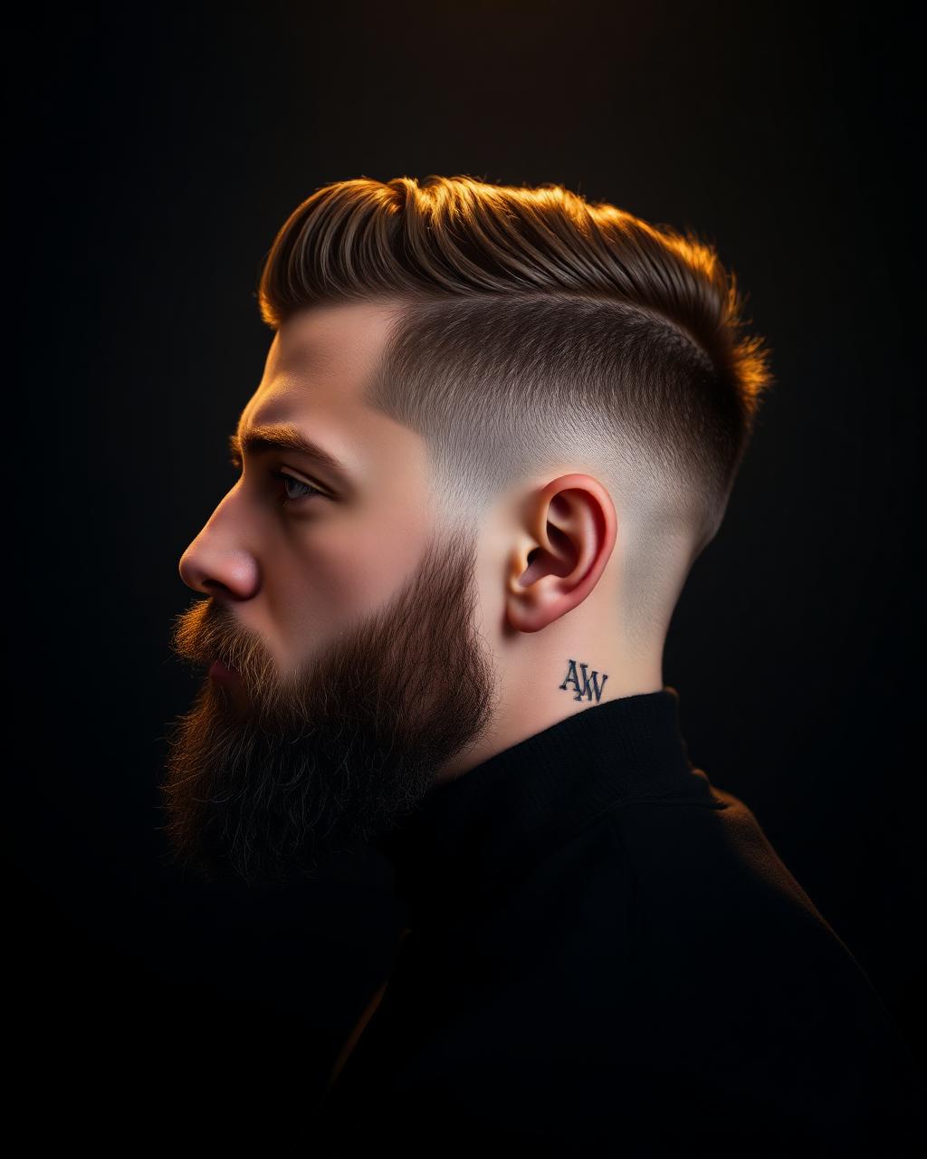 Beard styling and trim